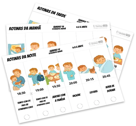 10 Quadros de Rotina Prontos