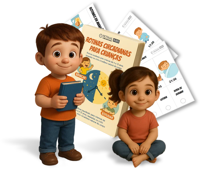 Crianças com eBook Rotinas Circadianas